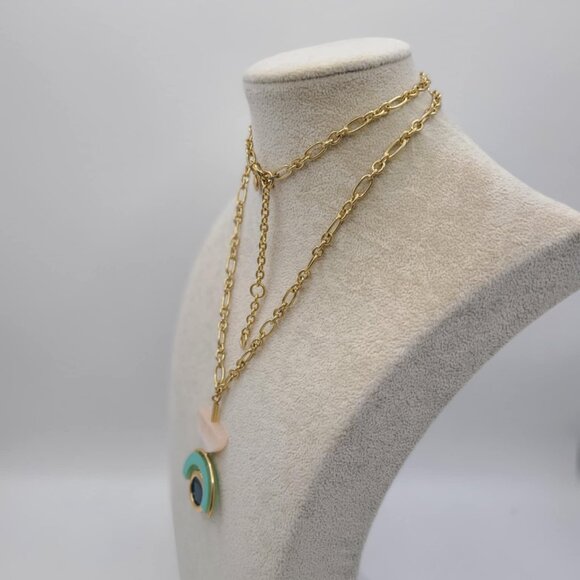 J Crew Multishape Resin Necklace NWOT! - Picture 3 of 7